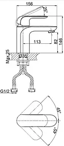 Смеситель для раковины D&K Venice Gondola хром DA1022101 Смеситель для раковины D&K Venice Gondola хром DA1022101, 2