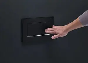 Клавиша смыва для унитаза Geberit Sigma 30 115.883.14.1 кнопки/черный матовый, полоска/хром глянцевый, 3