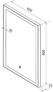 Зеркало с подсветкой Continent Frame Black Led 60x80 чёрный ЗЛП948 Зеркало с подсветкой Continent Frame Black Led 60x80 чёрный ЗЛП948, 2