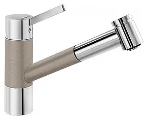 Смеситель для кухни с выдвижным изливом Blanco Tivo-s серый беж 517619 Смеситель для кухни с выдвижным изливом Blanco Tivo-s серый беж 517619, 1