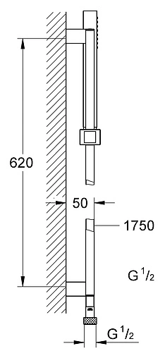 Душевая стойка Grohe Eurocube хром 27936000