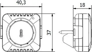Беспроводной комнатный датчикValtec SMART белый VT.C.MINI.0, 2