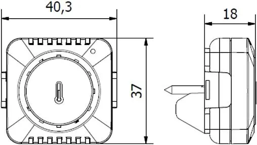 Беспроводной комнатный датчикValtec SMART белый VT.C.MINI.0