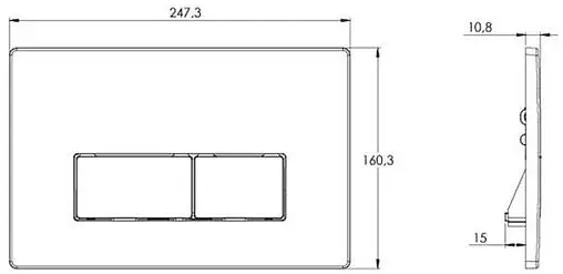 Клавиша смыва для унитаза Azario AZ-8200-0090/AZ-P58-0130 белый глянцевый