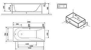 Каркас для ванны Am.Pm Spirit 170x75 W72A-170-075W-R2 Каркас для ванны Am.Pm Spirit 170x75 W72A-170-075W-R2, 2