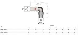 Уголок push-fit переходной 20мм x ¾"н Comap MultiSkin 9092GP2034 Уголок push-fit переходной 20мм x ¾"н Comap MultiSkin 9092GP2034, 2