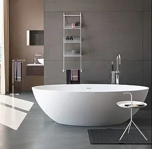 Ванна отдельностоящая из искусственного камня Treesse Carezza 180x85 матовый белый V308BO, 3