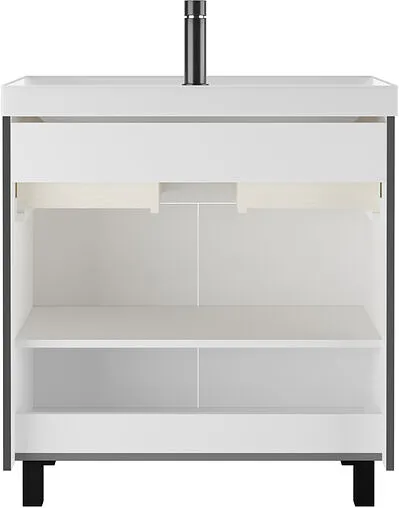 Тумба-умывальник напольная Домино Graffo 80 графит DGr2415T+4670142930020