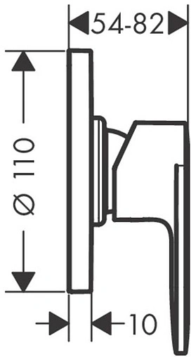 Смеситель для душа скрытого монтажа Hansgrohe Vernis Blend чёрный матовый 71649670