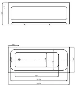 Ванна акриловая Aquatek Мия 170x70 MIY170-0000004 Ванна акриловая Aquatek Мия 170x70 MIY170-0000004, 2