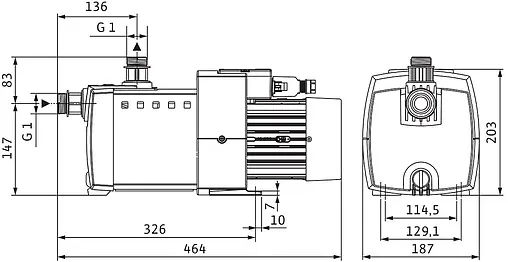 Насос поверхностный Wilo HiMulti 3 3-45-S1 4197380 Насос поверхностный Wilo HiMulti 3 3-45-S1 4197380