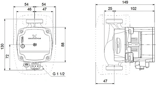 Насос циркуляционный Grundfos Alpha1 L 25-40 130 99160578