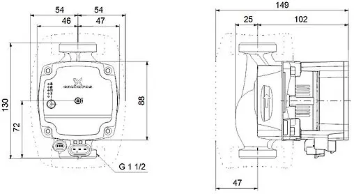Насос циркуляционный Grundfos Alpha1 L 25-60 130 99160583