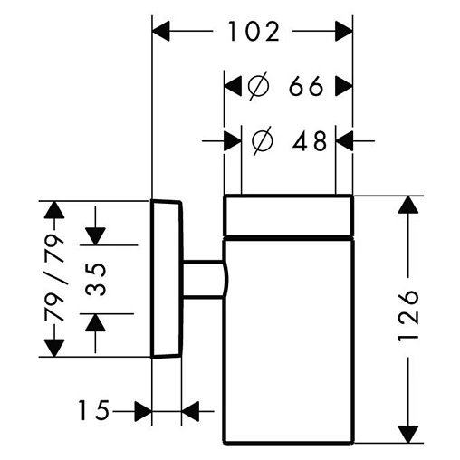 Стакан Hansgrohe PuraVida хром/белый 41504000