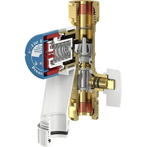 Группа безопасности бойлера 15мм 8 бар Flamco Prescor IC ½ compression 27173