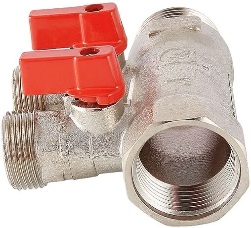 Коллектор запорный проходной 2 отвода 1&quot;в/н x ¾&quot;ек Valtec VTc.580.NE.0602