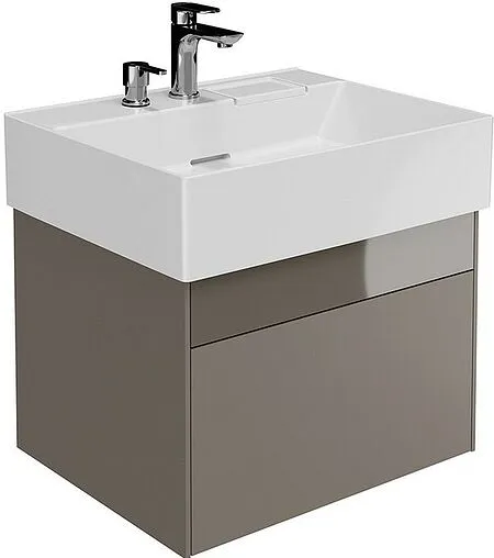 Тумба-умывальник подвесная Kerama Marazzi Logica 60 песчаный LOG.60.2\SAN+LO.wb.60.2+LO.dis.02\CR