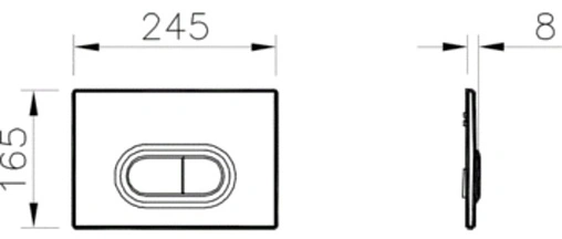 Клавиша смыва для унитаза VitrA Loop 740-0500 белый глянцевый