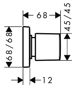 Вентиль запорный Hansgrohe PuraVida белый/хром 15978400, 2