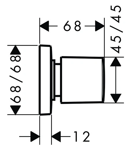 Вентиль запорный Hansgrohe PuraVida белый/хром 15978400