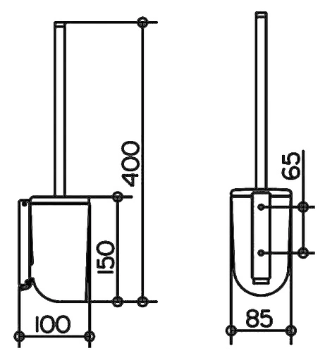 Ёршик для унитаза Keuco Elegance new хром/белый 11664010100
