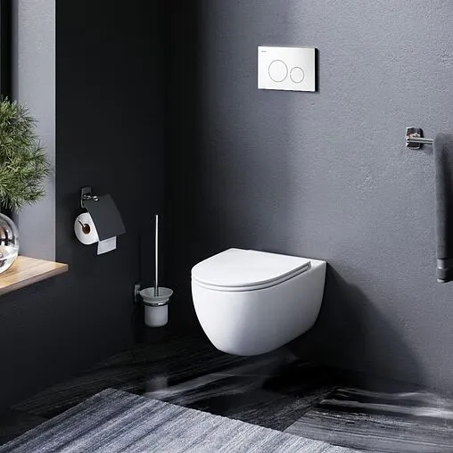 Комплект 6 в 1 Am.Pm Awe FlashClean IS49001.111700 с кнопкой белый глянцевый