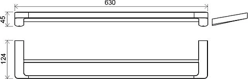 Полотенцедержатель Ravak 10° хром X07P326