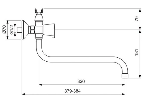 Смеситель для ванны с длинным изливом Vidima Quadro хром BA346AA