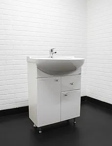 Тумба-умывальник напольный Айсберг Классик 60 белый DA1024T+4620008192772, 3