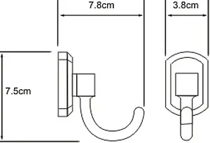 Крючок Wasserkraft Oder хром 3023, 3