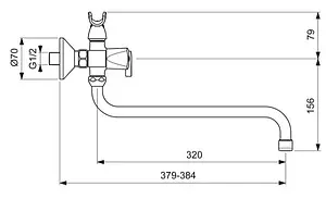 Смеситель для ванны с длинным изливом Vidima Practic хром BA343AA Смеситель для ванны с длинным изливом Vidima Practic хром BA343AA, 2