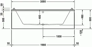 Ванна акриловая Duravit Starck 200x100 700341000000000, 4
