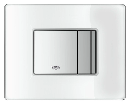 Клавиша смыва для унитаза Grohe Skate Cosmopolitan Glass 38845LS0 кнопки/хром глянцевый, панель/стекло белый