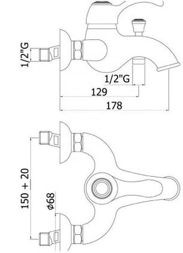 Смеситель для ванны Paffoni Flavia хром FA022CR