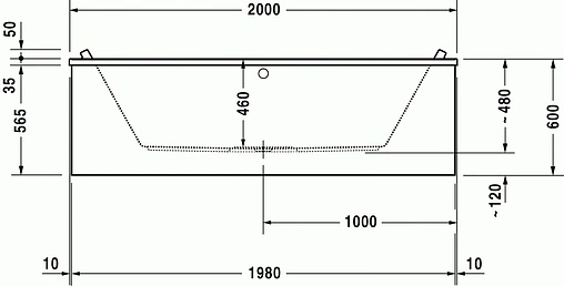 Ванна акриловая Duravit Starck 200x100 700341000000000
