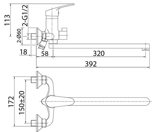 Смеситель для ванны с длинным изливом Milardo Simp хром SIMSB02M10 Смеситель для ванны с длинным изливом Milardo Simp хром SIMSB02M10