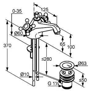 Смеситель для раковины Kludi Adlon хром 510120520 Смеситель для раковины Kludi Adlon хром 510120520, 2