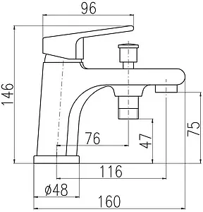 Смеситель на борт ванны на 1 отверстие Rav Slezak Colorado хром CO148.5 Смеситель на борт ванны на 1 отверстие Rav Slezak Colorado хром CO148.5, 2