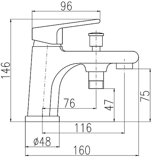 Смеситель на борт ванны на 1 отверстие Rav Slezak Colorado хром CO148.5