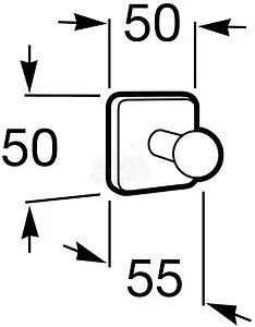 Крючок Roca Victoria хром 816650001 Крючок Roca Victoria хром 816650001, 2