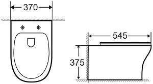 Унитаз подвесной безободковый Aquanet Roll Rimless белый Roll-W Унитаз подвесной безободковый Aquanet Roll Rimless белый Roll-W, 2