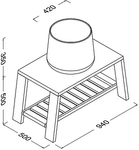 Тумба-умывальник напольная ISVEA Allegro 94 тик 22ALS003080I+10AL75042SV Тумба-умывальник напольная ISVEA Allegro 94 тик 22ALS003080I+10AL75042SV, 2
