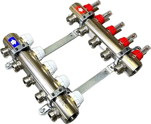 Группа коллекторная с расходомерами 5 отводов 1&quot;в/в x ¾&quot;ек Uni-fitt 440I4305