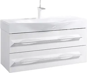 Тумба-умывальник подвесная Aqwella Milan 100 белый Mil.01.10/2/W+Ber.10.04.D Тумба-умывальник подвесная Aqwella Milan 100 белый Mil.01.10/2/W+Ber.10.04.D, 1