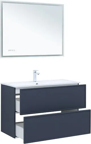 Тумба-умывальник Aquanet Арт 100 маренго 00313267+00318926