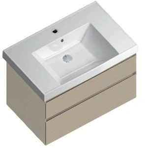 Тумба-умывальник подвесная Kerama Marazzi Cubo 80 лимо CUB.80.2\LIM+CU.wb.80