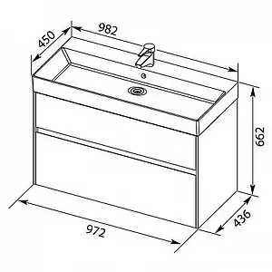 Тумба под умывальник Aquanet Бруклин 100 белый 00203961, 2