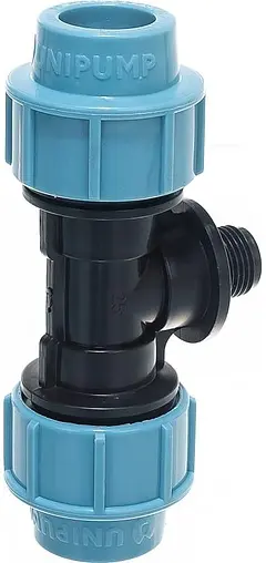 Тройник компрессионный переходной 25мм x ½&quot;н x 25мм Unipump 37823