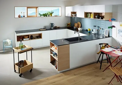 Мойка кухонная с встроенным смесителем Hansgrohe C51-F660-07 77x51 черный 43218000