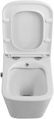 Унитаз подвесной безободковый с функцией биде и встроенным смесителем BelBagno Due белый BB3103CHR-BS/SC